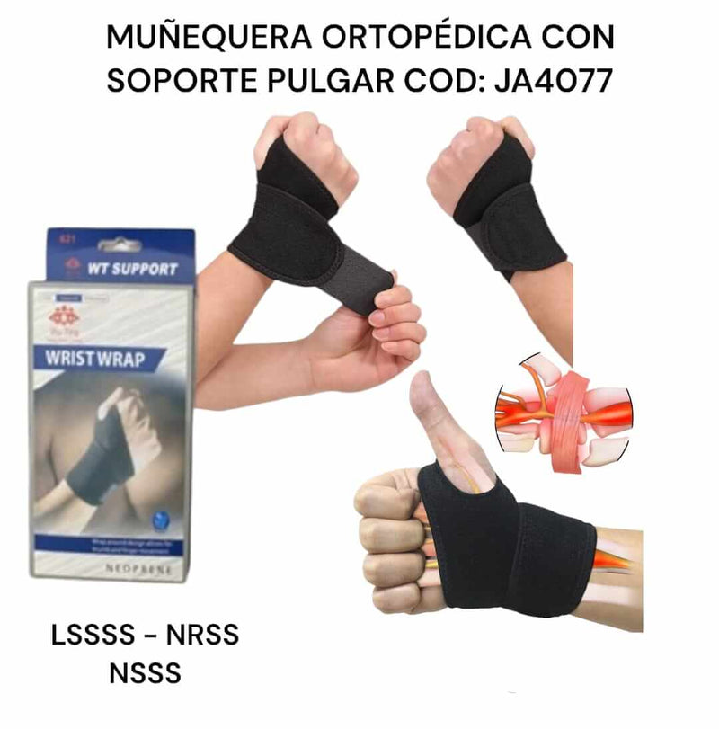 MUÑEQUERA ORTOPEDICA CON SOPORTE PULGAR